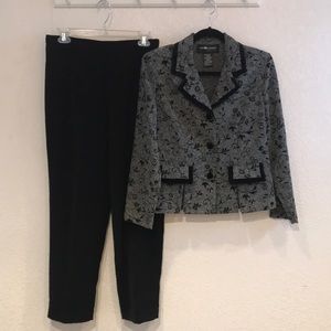 Black and White Tweed Suit